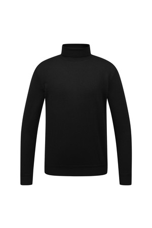 [베이직라인] 남성 반모크 니트 L12E3SR103_BK