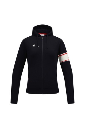 [25FW] 여성 등판 우븐배색 후드 가디건 L21E3SD282_NA