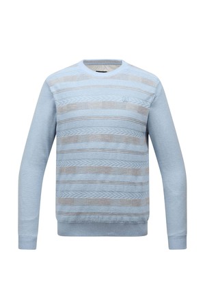 [25FW] 남성 라운드 넥 방풍 니트 L11E4SR224_BL