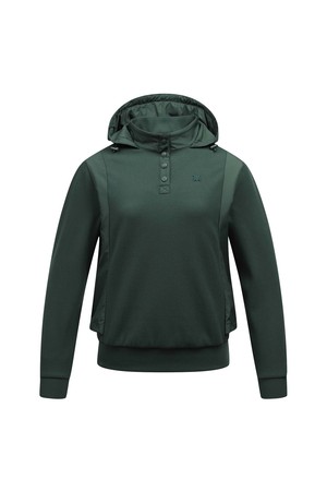 [25FW] 여성 우븐 믹스 미니후드 티셔츠 L21E3TR355_GN