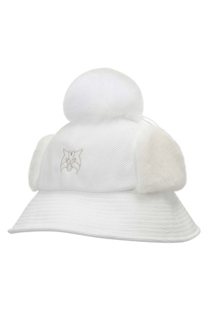 [25FW] 여성 코듀로이 귀달이 방울 버킷햇 L21E4CP259_WH