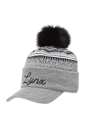 [25FW] 여성 패턴믹스 니트 방울 비니 캡 L21E4CP264_MG