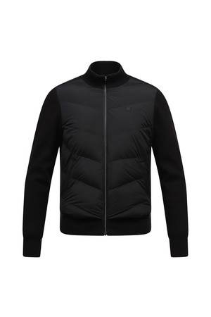 [25FW] 여성 전판 충전재 모크 가디건 L21E4SD359_BK