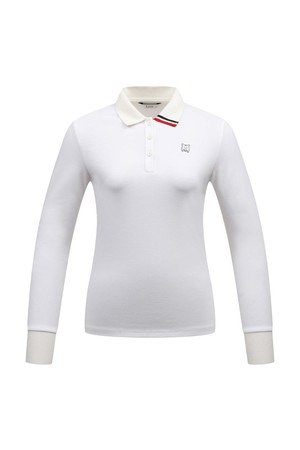 [25FW] 여성 카라 포인트 니트에리 티셔츠 L21E3TO251_WH