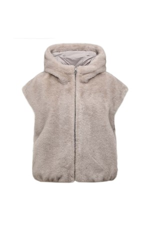 [25FW] 여성 에코 퍼 베스트 L21E4JV152_GY