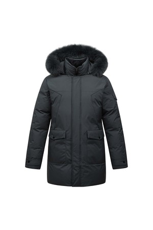 [25FW] 남성 긴기장 폭스 덕 다운 점퍼 L11E4JA335_GN