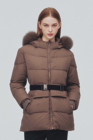[25FW] 여성 후드 퍼 긴기장 덕 다운점퍼 L21E4JP353_BG