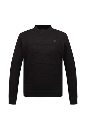 [25FW] 남성 융기모 모크넥 니트 L11E4SR121_BK