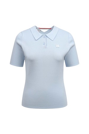 [베이직라인] 여성 BASIC 카라넥 반소매 니트 L22F1SR061_BL