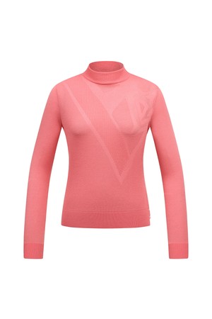 [26SS] 여성 로고 조직 모크넥 니트 L21F1SR351_PK