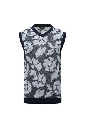 [26SS] 남성 플라워 패턴 V넥 베스트 L11F1SV221_NA