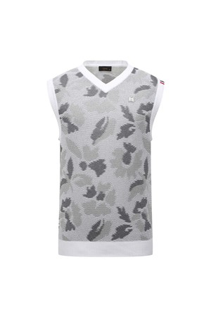 [26SS] 남성 플라워 패턴 V넥 베스트 L11F1SV221_MG