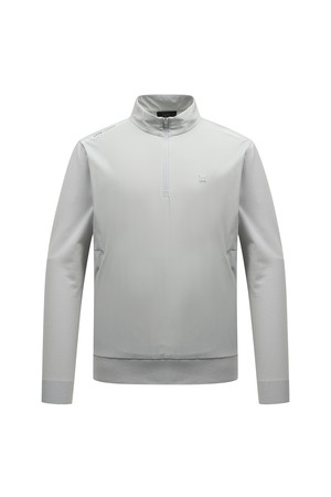 [26SS] 남성 우븐 믹스 H/ZIP 니트 L11F1SR121_GY