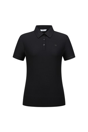 [베이직라인] 여성 BASIC 반소매 카라 티셔츠 L22F2TO053_BK