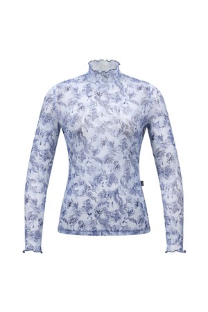 [26SS] 여성 메쉬 프린트 베이스레이어 L21F2TI251_BL