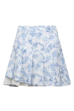 [26SS] 여성 프린트 2단 플리츠 큐롯 L21F2PC284_BL