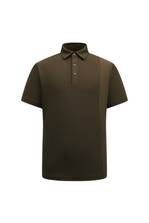 [26SS] 남성 배색 포인트 카라 티셔츠 L11F2TO203_BR