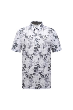 [26SS] 남성 메쉬 소재 프린트 카라 티셔츠 L11F2TO205_GY