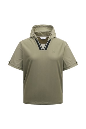 [26SS] 트리코트, 우븐 소재 MIX 후드티셔츠 L21F2TR154_BG