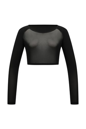 [26SS] 크롭 냉감 베이스레이어 L21F2TI353_BK