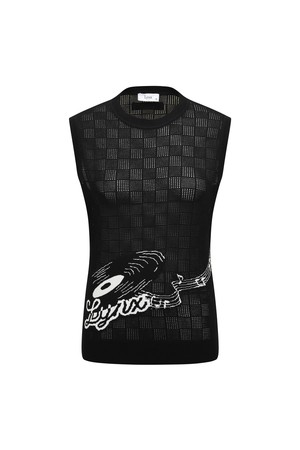 [26SS] 여성 스카시 조직 라운드 베스트 L21F2SV254_BK