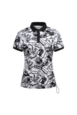 [26SS] 여성 냉감 프린트 폴로 티셔츠 L21F2TO253_BK