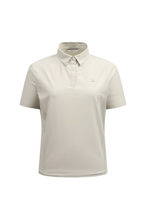 [26SS] 여성 트리코트 우븐 MIX 카라 티셔츠 L21F2TO356_BG