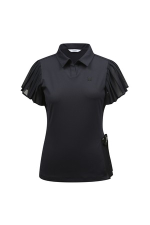 쉬폰 레이스 반팔 티셔츠 L21E2TO356_BK_BLACK-a