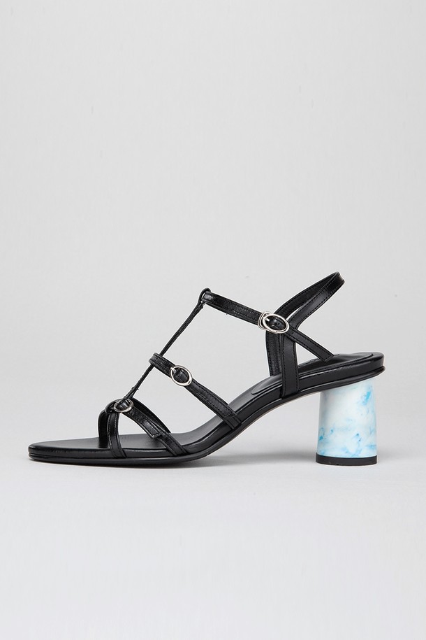 TWVP - 샌들 - 업사이클힐 마블 스트랩샌들  Up-cycle Heels Marble Strap Sandals 23S20BK