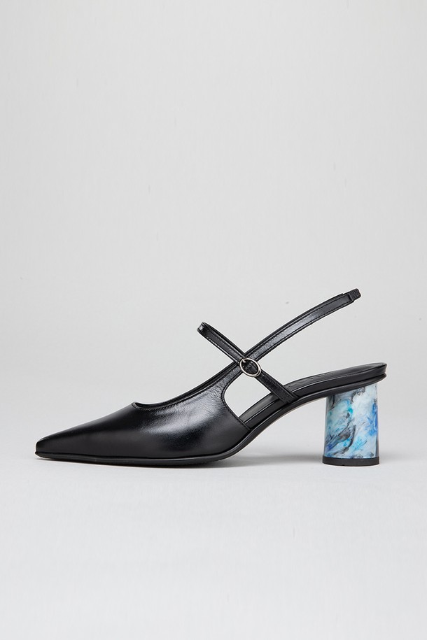 TWVP - 여성 펌프스 / 로퍼 - 업사이클힐 마블 슬링백  Up-cycle Heels Marble Slingback 23S21BK