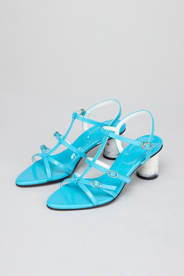 TWVP - 샌들 - 업사이클힐 마블 스트랩샌들  Up-cycle Heels Marble Strap Sandals 23S20BL