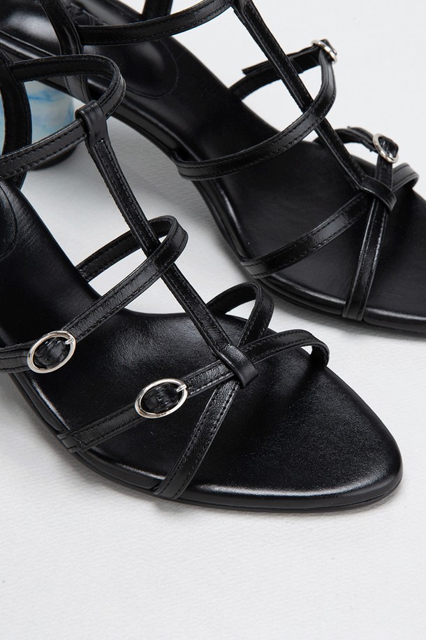 TWVP - 샌들 - 업사이클힐 마블 스트랩샌들  Up-cycle Heels Marble Strap Sandals 23S20BK