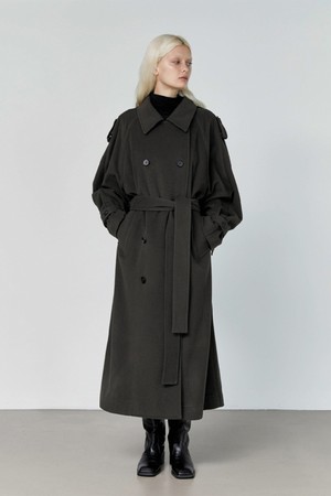 Lloyd cashmere oversized trench coat _ Khaki