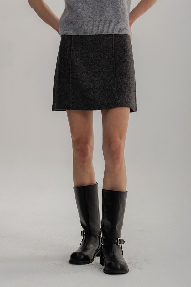 PANDORAFIT - 미니스커트 - Pond Wool Short Skirt