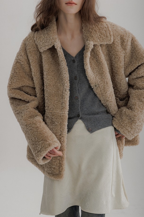 PANDORAFIT - 코트 - Shearling Seli Half Coat