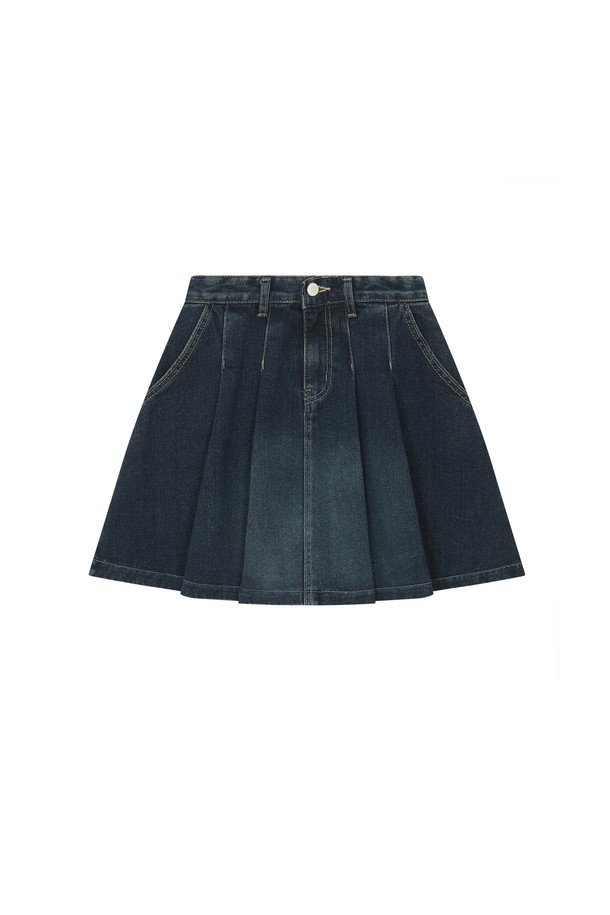 PANDORAFIT - 미니스커트 - Komo Denim Pleats Mini Skirt