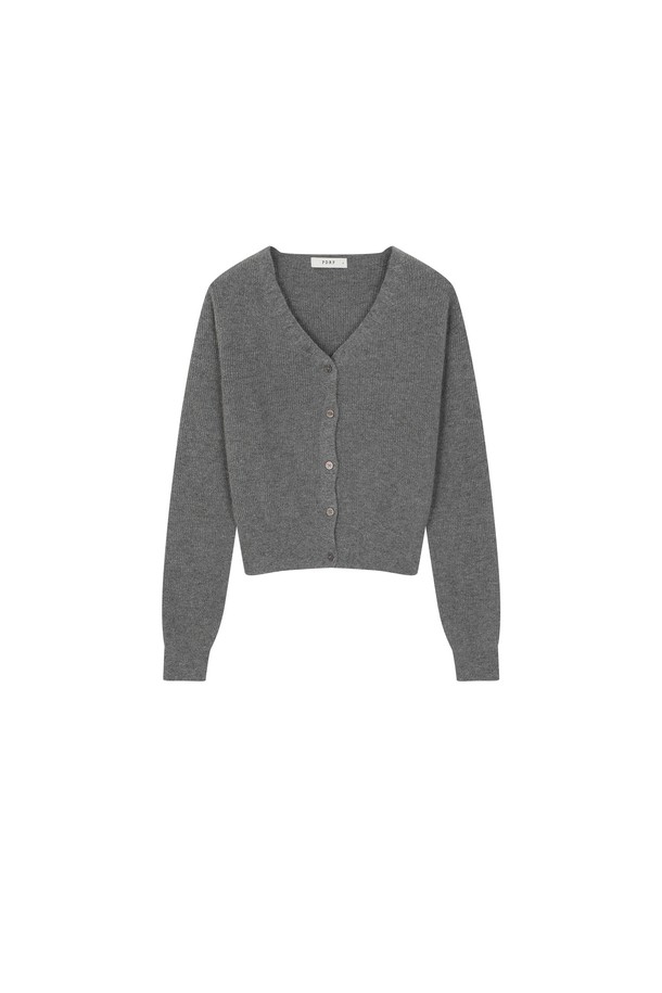 PANDORAFIT - 가디건 - Noir V-neck Wool Cardigan