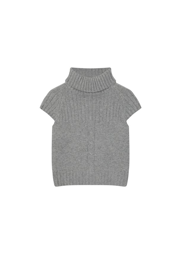 PANDORAFIT - 스웨터 - Stella High Neck Short Sleeve Knit