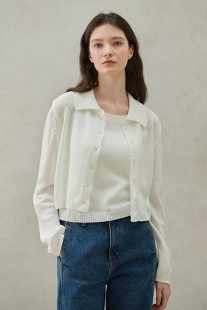 Biela Collar Basic Cardigan