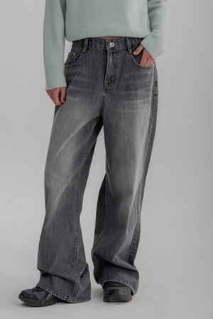 Olive Gray Wide Denim