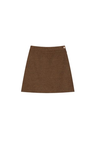 Per Wool Check Skirt