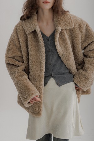 Shearling Seli Half Coat