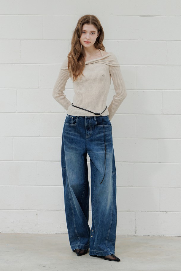 PANDORAFIT - 데님 - Washed Utility Denim Pants