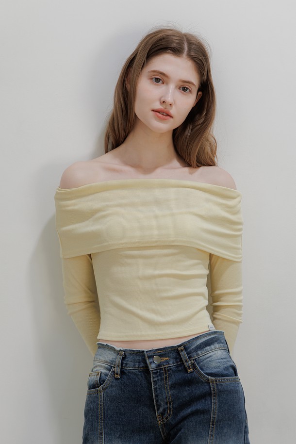 PANDORAFIT - 긴소매 티셔츠 - After Off-Shoulder T-Shirt