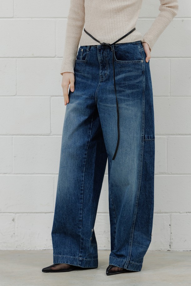 PANDORAFIT - 데님 - Washed Utility Denim Pants