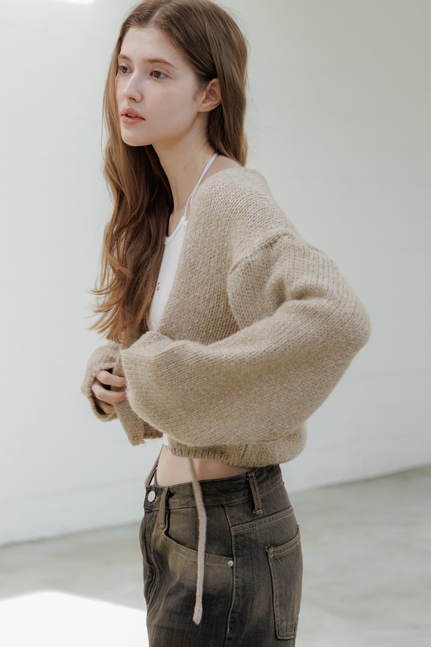 PANDORAFIT - 가디건 - Cozy Strap Knit Cardigan