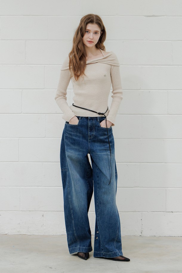 PANDORAFIT - 데님 - Washed Utility Denim Pants