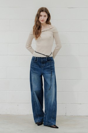 Washed Utility Denim Pants