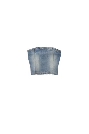 Raw Denim Tube Top