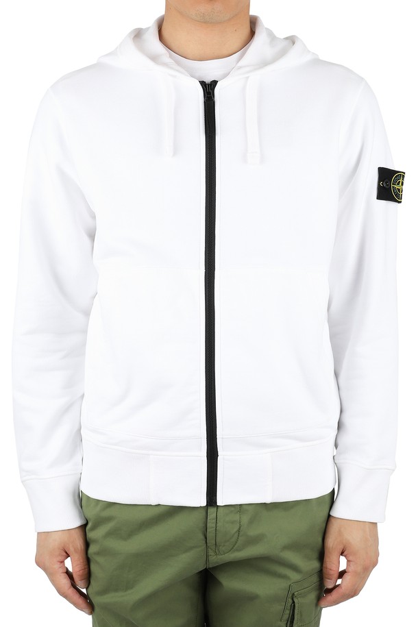 스톤 남성 와펜 후드 집업 자켓(화이트) 771564220 V0001_STONE ISLAND